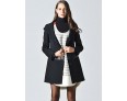 Women's Casual/Daily Simple CoatSolid Hooded Long Sleeve Fall Black Wool Thick