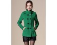 Women's Vintage/Work Thick Long Sleeve Regular Coat (Cotton/Wool Blends)