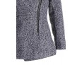 Women's Coat,Solid Long Sleeve Winter Red / Gray Wool / Others Thick