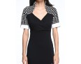 Women's Vintage/Sexy/Cute/Party/Work Micro-elastic Short Sleeve Knee-length Dress (Cotton Blends)