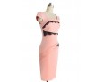 Women's Vintage Casual Day Lace Patchwork Plus Size Bodycon Square Neck Knee-length Dress