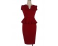 Women's Vintage / Street chic Solid Bodycon Dress,Asymmetrical Knee-length Cotton / Polyester