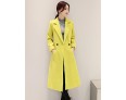 Fall Winter Going out Casual Women's Coat Solid Color Suit Collar Long Sleeve Long Section Maone Overcoat More Colors