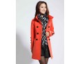 Women's Vintage/Work Thick Long Sleeve Long Coat (Cotton/Wool Blends)